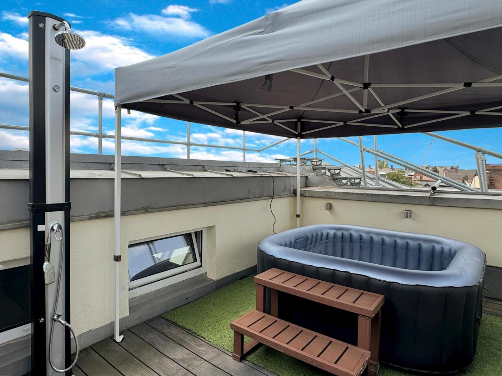 6 Zimmer Maisonette-Penthouse Pool Dachterrasse Luxus München Buitenkant foto